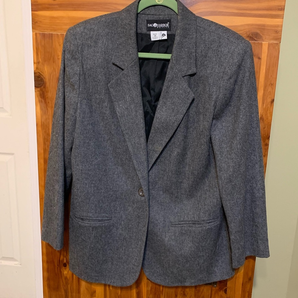 Sag Harbor Petite Wool Blend Blazer